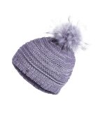 Fundango Caciula tricotata cu captuseala din fleece Silvretta - Gri melange