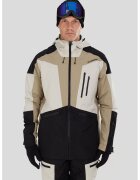 Fundango Jacheta impermeabila pentru ski Rigel 3L - Negru stins/Alb murdar/Bej deschis