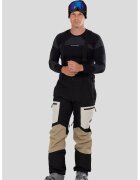 Fundango Pantaloni impermeabili cu talie ajustabila si model colorblock - pentru schi Nexara - Negru/Bej deschis