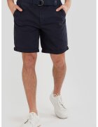 Fundango Pantaloni scurti chino cu croiala regular-fit si curea in talie North - Albastru ultramarin