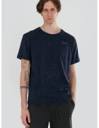 Fundango Tricou de bumbac organic cu imprimeu - Bleumarin