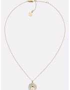 Furla Colier placat cu aur de 14K si cu pandantiv cu cristale Flow