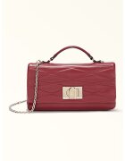 Furla Geanta crossbody de piele cu bareta lant - Rosu