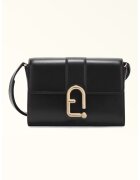 Furla Geanta crossbody de piele cu logo - Negru