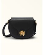 Furla Geanta crossbody din piele cu aspect granulat Lotus - Negru