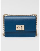 Furla Geanta crossbody din piele cu bareta din lant 1927 - Albastru ultramarin