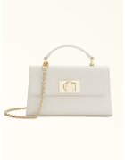 Furla Geanta crossbody din piele cu bareta din lant si clapa 1927 - Albastru pastel