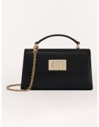 Furla Geanta crossbody din piele cu bareta din lant si clapa 1927 - Negru