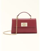 Furla Geanta crossbody din piele cu bareta din lant si clapa 1927 - Rosu stins