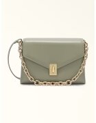Furla Geanta crossbody din piele Meridiana - Verde pal