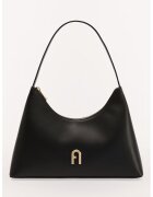 Furla Geanta de piele cu bareta lunga de umar Diamante - Negru