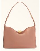 Furla Geanta hobo de piele Sfera - Roz prafuit