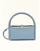 Furla Geanta mica din piele cu maner Nicole - Albastru pastel