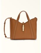 Furla Geanta shopper de piele cu bareta detasabila texturat - Caramel