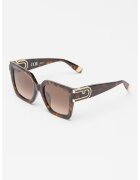 Furla Ochelari de soare butterfly cu lentile in degrade - Maro inchis