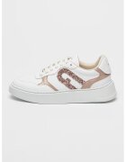 Furla Pantofi sport wedge cu logo din paiete - Alb/Roz