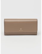 Furla Portofel din piele cu inchidere cu clapa Camelia Continental - Grej