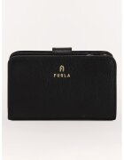 Furla Portofel din piele cu logo Camelia - Negru