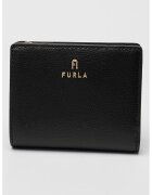 Furla Portofel mic de piele cu aplicatie logo metalica Camelia - Negru