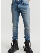 G-STAR Blugi skinny cu talie medie Revend - Albastru pastel