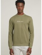 G-STAR Bluza de trening din bumbac organic cu logo - Kaki