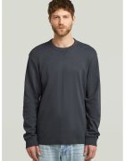G-STAR Bluza regular fit cu decolteu la baza gatului - Gri antracit
