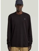 G-STAR Bluza regular fit cu decolteu la baza gatului - Negru/Albastru deschis