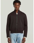 G-STAR Bluza slim fit de trening cu fermoar - Maro inchis