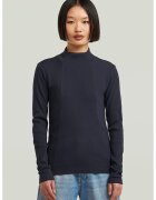 G-STAR Bluza slim fit din amestec de bumbac organic - Albastru ultramarin
