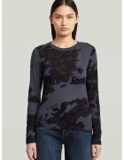 G-STAR Bluza slim fit din bumbac organic - Gri deschis/Albastru inchis