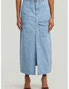 G-STAR Fusta din denim cu croiala dreapta si buzunare - Albastru