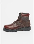 G-STAR Ghete din piele si denim Tyler - Maro inchis