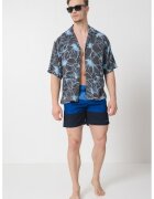 G-STAR Pantaloni scurti de baie cu buzunare si model colorblock - Albastru pastel/Albastru inchis/Bleumarin