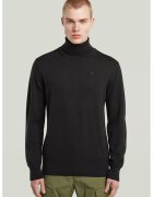 G-STAR Pulover tricotat din lana cu guler inalt - Negru