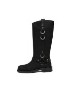 G STAR RAW Cizme dama slip-on - benzi elastice - piele naturala - negru