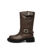 G STAR RAW Ghete dama piele naturala - rotund - maro
