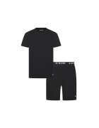 G-Star Raw Pijama cu pantaloni scurti si banda logo in talie - Negru