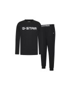 G-Star Raw Pijama din amestec de bumbac cu imprimeu logo - Negru