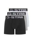 G-Star Raw Set de boxeri cu banda logo in talie - 3 perechi - Alb/Negru/Gri