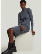 G-STAR Rochie cu croiala bodycon din amestec de bumbac organic - Albastru prafuit