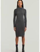 G-STAR Rochie cu croiala bodycon din amestec de bumbac organic - Gri inchis