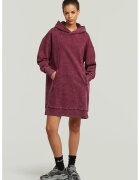 G-STAR Rochie din bumbac organic cu gluga - Rosu inchis
