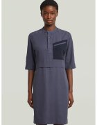 G-STAR Rochie-tricou cu guler Mao - Violet prafuit