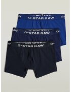 G-STAR Set de boxeri din bumbac organic cu banda logo in talie - 3 perechi - Albastru ultramarin/Albastru royal/Bleumarin