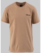 G-STAR Tricou cu decolteu la baza gatului si logo brodat - Bej inchis