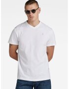 G-STAR Tricou de bumbac organic cu decolteu in V Base - Alb