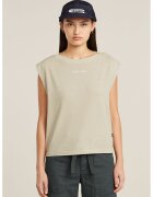 G-STAR Tricou din bumbac organic cu detaliu logo - Maro nisip