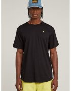 G-STAR Tricou din bumbac organic cu imprimeu logo - Negru/Galben pal/Alb optic