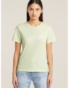 G-STAR Tricou din bumbac organic cu logo - Verde pal