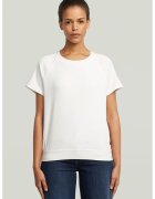 G-STAR Tricou din bumbac organic cu maneci raglan - Alb